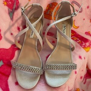 Nina strappy metallic heels